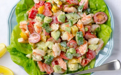 Làm ngay món salad tôm bơ tươi mát, chống ngán