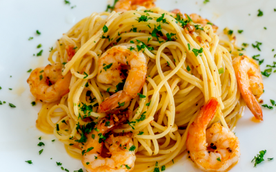 Spaghetti tôm cho bữa tối nhanh gọn