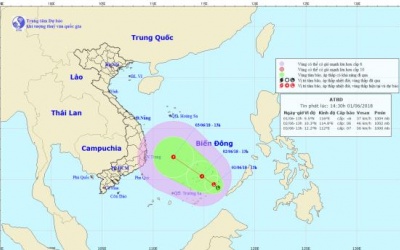 Rãnh áp thấp trên biển Đông có khả năng mạnh lên thành áp thấp nhiệt đới