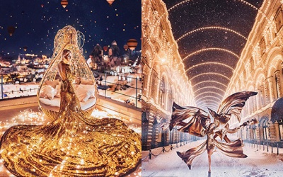 Ấn tượng với bộ ảnh 'những chiếc váy du lịch khắp thế gian'