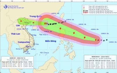 Ngày mai, bão số 5 suy yếu thành áp thấp nhiệt đới