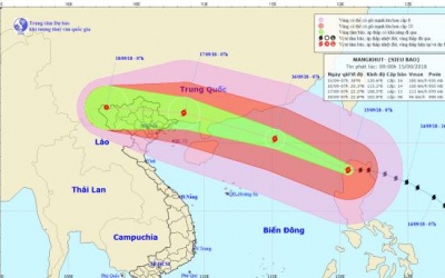 Siêu bão Mangkhut gây mưa to và rất to cho Bắc Bộ