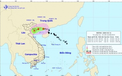 Bão số 3 gây mưa ở Bắc Bộ và Bắc Trung Bộ trong 2 - 3 ngày tới