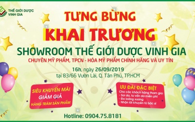 Dược phẩm Vinh Gia chính thức khai trương showroom đầu tiên 26/9/2019
