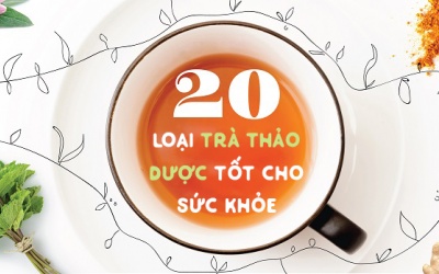 Lợi ích sức khỏe của 20 loại trà thảo dược phổ biến