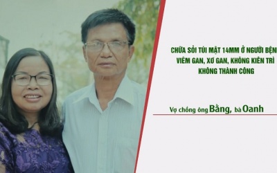 Nhờ kiên trì, vợ tôi đã tan hoàn toàn sỏi mật 19mm 