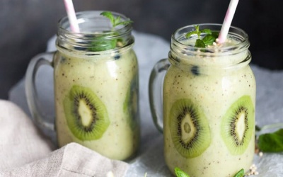 Thơm mát sinh tố kiwi dưa leo tăng cường sức đề kháng 