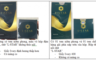 Phân biệt TPBVSK L-Star hàng giả và hàng thật