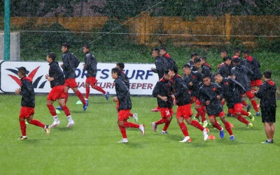 U22 Việt Nam đội mưa luyện công 