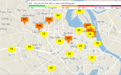 Chỉ số không khí 18/1: Hà Nội kết thúc chuỗi ngày ô nhiễm