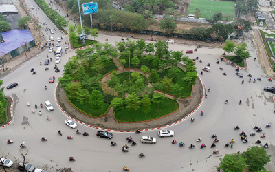 Màu vàng và cam bao phủ bản đồ chất lượng không khí Hà Nội 17/3