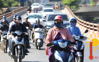Miền Bắc, miền Trung nắng nóng lên đến 40 độ