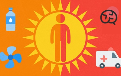 Infographic: Làm sao phân biệt sốc nhiệt và đột quỵ?