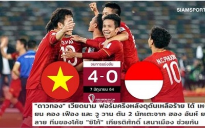 Truyền thông Indonesia, Thái Lan vùi dập đội nhà, khen Việt Nam nức nở
