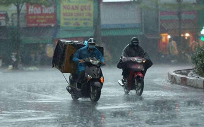 Nhiều nơi trên cả nước mưa lớn vào chiều tối và đêm