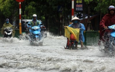 Vùng áp thấp mạnh lên gây mưa lớn ở Trung Bộ, Tây Nguyên và Nam Bộ