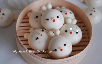 Mẹ đảm Sài Gòn chia sẻ công thức làm bánh bao hình thỏ siêu cưng
