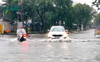 Vùng mưa trải rộng ở Trung Trung Bộ và Tây Nguyên 