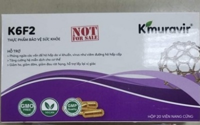 Cảnh báo về sản phẩm K6F2 Thực phẩm bảo vệ sức khỏe Kmuravir®