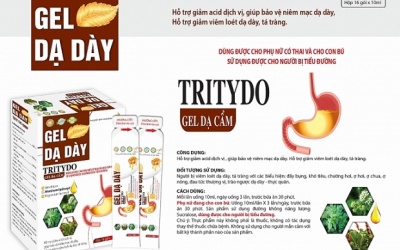 Tạm dừng lưu thông sản phẩm Gel dạ dày của Tritydo Hưng Phước 