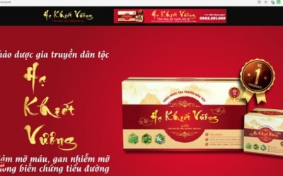 Nhiều website quảng cáo sản phẩm Hạ Khiết Vương gây hiểu như thuốc chữa bệnh