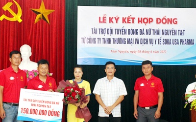 Thái Nguyên T&T khiến các đội bóng nữ phát thèm khi lại có thêm nhà tài trợ