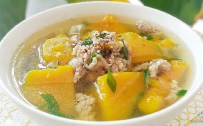 Hướng dẫn nấu canh bí đỏ thịt bằm thơm ngon, mát bổ cho cả gia đình