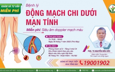 BV Hữu nghị Việt Đức: Khám và tư vấn miễn phí bệnh động mạch chi dưới mạn tính