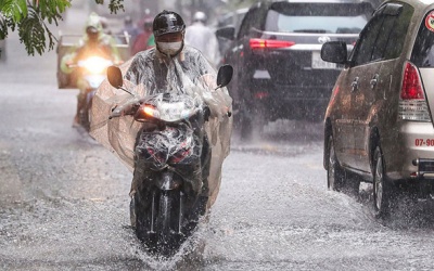 Nhiều khu vực Bắc Bộ, Nam Bộ mưa lớn