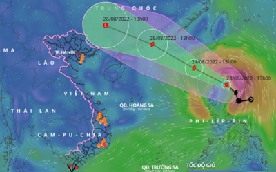 Bão Ma-on mạnh lên, vùng gần tâm bão giật cấp 13