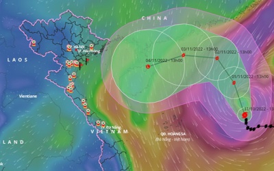 Bão số 7 cách Hoàng Sa khoảng 580km, giật cấp 13