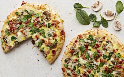 Pizza trứng nấm cho chế độ eat-clean, low-carb, KETO và người ăn chay!