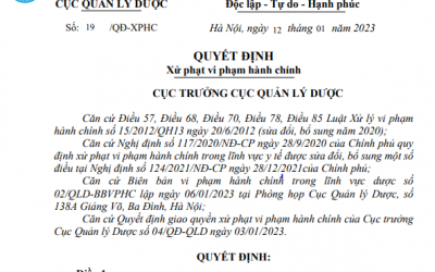 Y học Rạng Đông bị phạt nặng và buộc tiêu hủy toàn bộ thuốc lưu hành trái phép