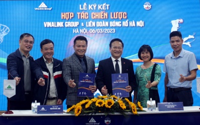 Chùm ảnh: Lễ ký kết hợp tác chiến lược giữa Liên đoàn Bóng rổ Hà Nội và Vinalink Group 