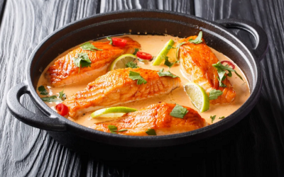 Kích thích vị giác với món ngon lạ miệng: Cá hồi nấu cà ri cốt dừa