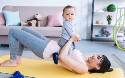 Bài tập giúp phục hồi cơ bụng sau sinh
