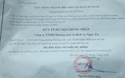 Hà Nội: Thu hồi 2 Giấy chứng nhận đủ điều kiện sản xuất mỹ phẩm