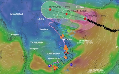 Ảnh hưởng bão số 1, Bắc Bộ và Hà Nội mưa lớn 