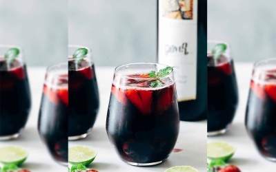 Pha một ly Cocktail rượu vang dâu cho ngày oi nóng