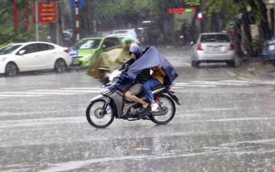 Cuối tuần, mưa vừa và mưa to tiếp diễn ở nhiều nơi