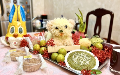 Cách làm chó bưởi siêu dễ thương bày cỗ Trung thu