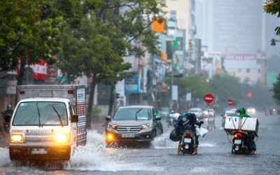 Nhiều nơi ở Bắc Bộ và Trung Bộ mưa lớn