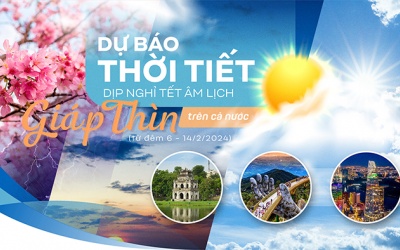 Dự báo thời tiết dịp Tết Giáp Thìn trên cả nước (từ đêm 6 - 14/2/2024)