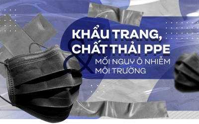 Khẩu trang, chất thải PPE và mối nguy ô nhiễm môi trường