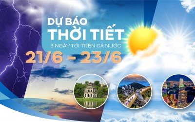 Dự báo thời tiết 3 ngày tới từ 21/6 đến 23/6 trên cả nước