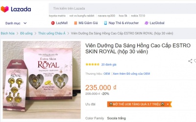 Một lô Estro Skin Royal chăm sóc da bị thu hồi do không đạt chất lượng