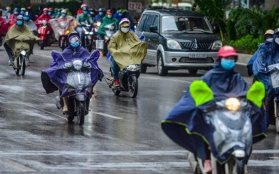 Bắc Bộ mưa dông trước khi đón không khí lạnh