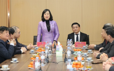 Bộ trưởng Bộ Y tế Đào Hồng Lan thăm và chúc mừng năm mới các y bác sĩ trực Tết