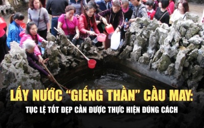 Uống trực tiếp nước ở 'giếng thần' có nên không?