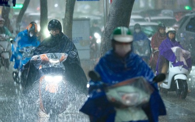 Bắc Bộ đến Bắc Quảng Trị mưa dông, cảnh báo lũ quét và sạt lở đất